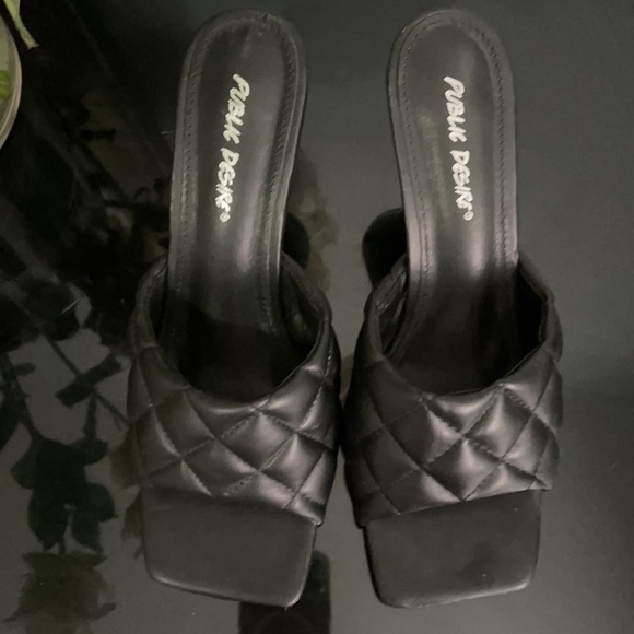 Public Desire Black Mules - Picture 3 of 3